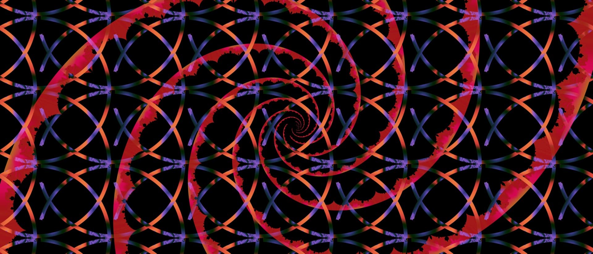 Abstract fractal composition with recursive geometry